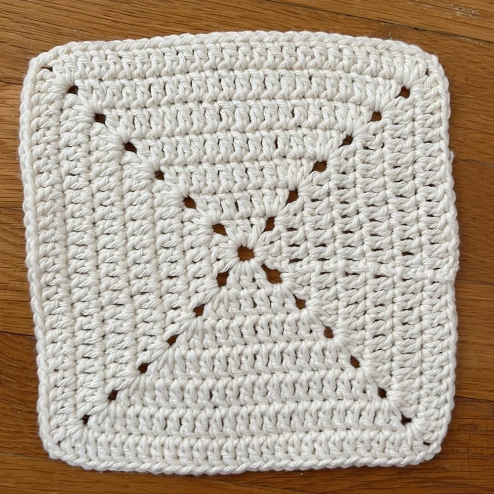 Set of 2 Handmade Crochet Ivory / Cream pot holders / doilies vintage